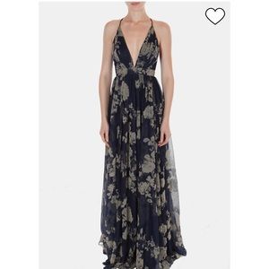 Brand new Vici maxi dress navy and champagne
